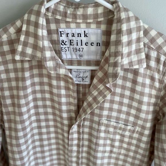 Frank & Eileen Button Down "the Barry" - Camel Check/Plaid - Extra Small XS - Picture 9 of 16